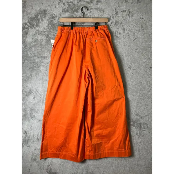 Maeve Anthropologie Slouchy Wide‎ Leg Trousers Bright Orange High Rise 10 New - Image 4