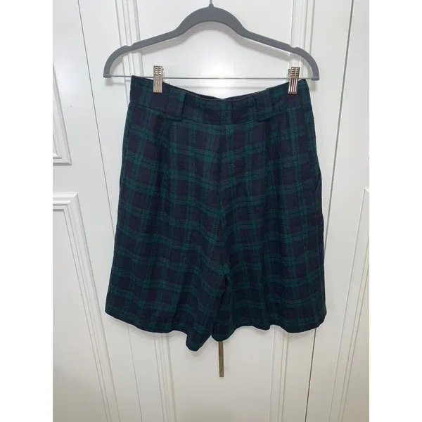 Vintage BRIGGS‎ New York Women's Plaid Bermuda Shorts Size 12 - Image 5