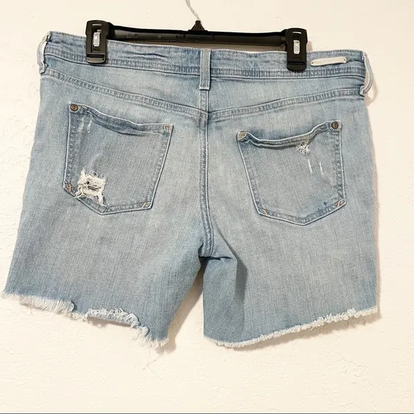 Pilcro And the Letterpress Jean Shorts Distressed Size 29 ‎ Blue Anthropologie - Image 2
