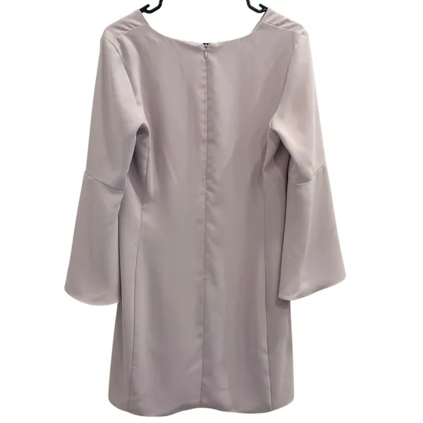 Amanda Uprichard Lilac Bolton Split‎ Bell Sleeve V-Neck Mini Shift Dress Medium - Image 3