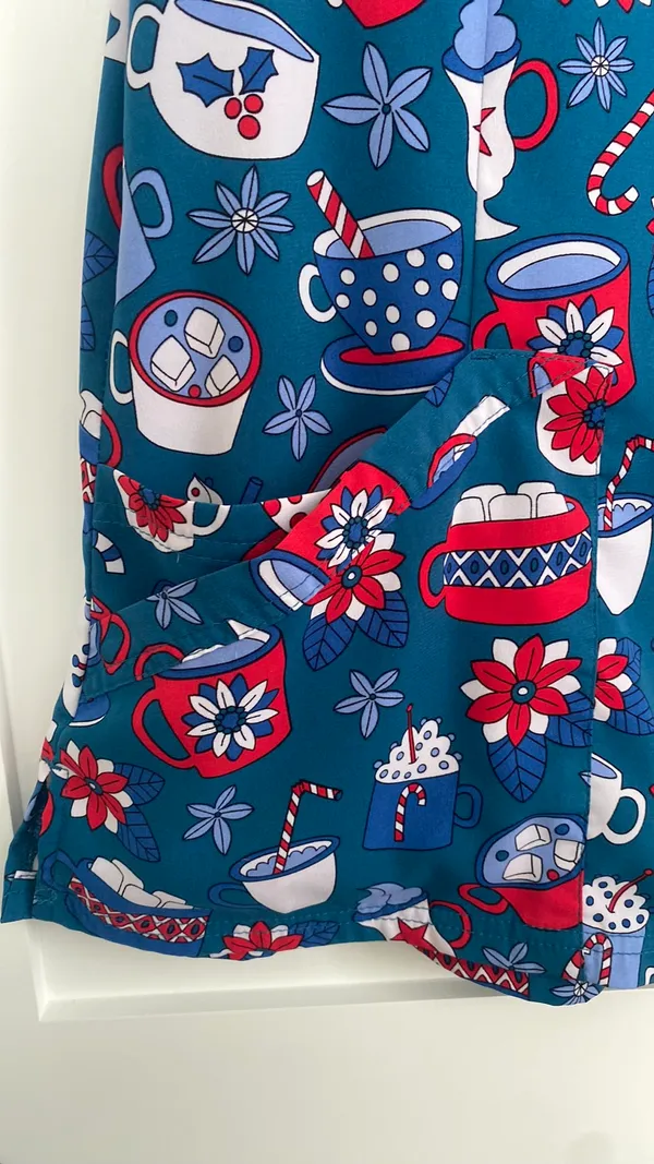 Butter Soft Scrub Top Winter Blue Size M - Image 2