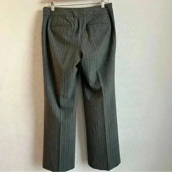 Banana Republic Women’s Gray Wool Lined‎ Stretch Pinstripe Dress Trouser Pants 6 - Image 2