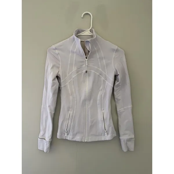 Lululemon Define Jacket Womens Size 2 Light Purple Full Zip Thumbholes - Image 3