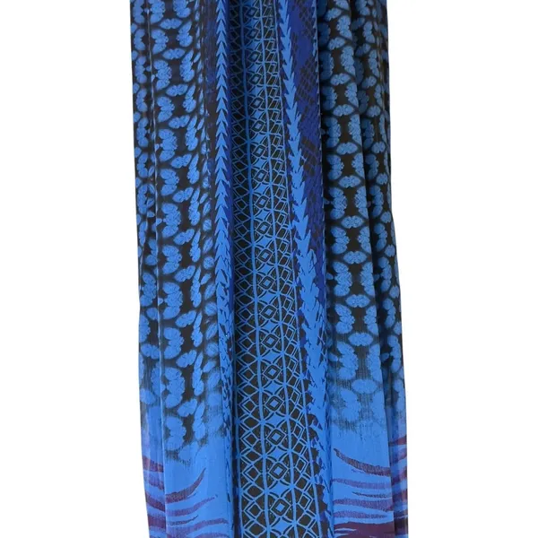 EXPRESS Blue Ombre Geometric Print‎ Boho Maxi Dress EUC Size XS - Image 4