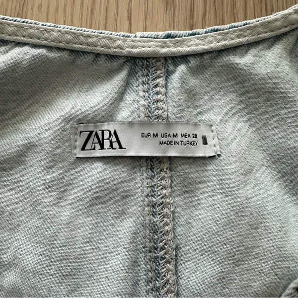 Zara Jean Denim Vneck Crop Top - Image 4