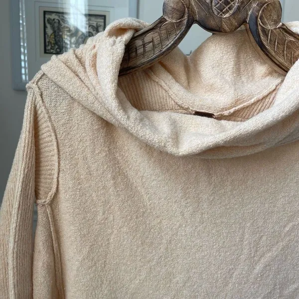 Free People Strawberry Fields Sweater Cream French Vanilla M - Image 3