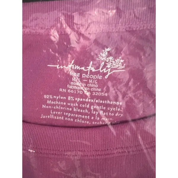 Free People Intimately Bella Rib Tank‎ Orchid Pink Size M/L Longline Crop - Image 3