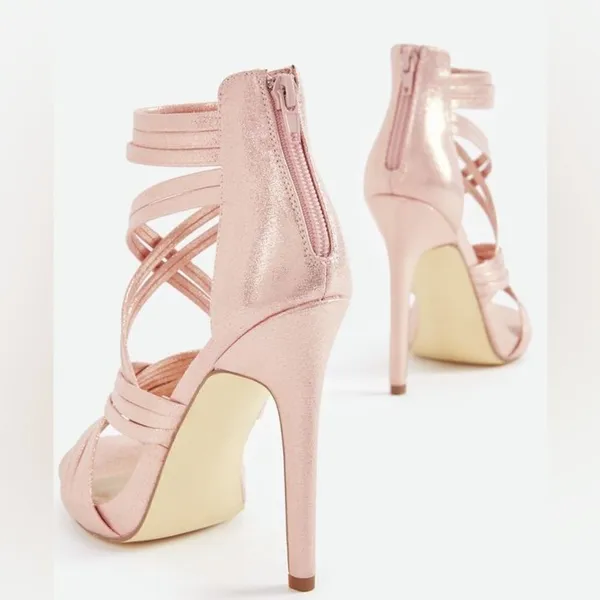 JUSTFAB Party Pleaser Strappy Heeled Sandal size 7.5 BIN 16‎ - Image 4