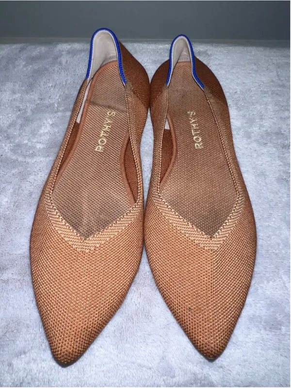 Rothy's Ballet Flats Point Amber Slip On Burnt Orange 10.5 - Image 2