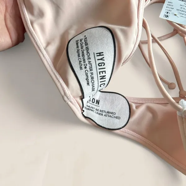 PacSun Beverly & Beck blush pink underwire crochet bikini set size small NWT - Image 5