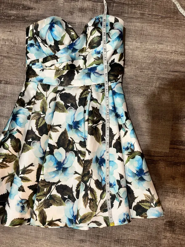 LA FEMME Short Floral Prom/Cocktail Dress Style #24523 - Image 7