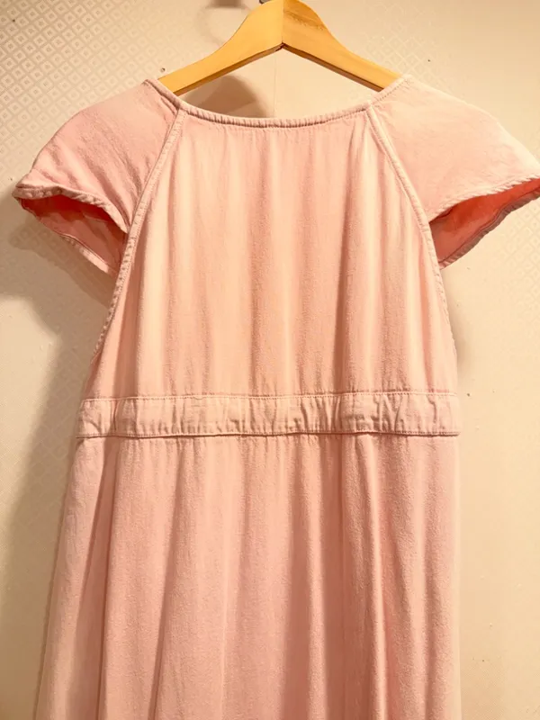Free People Roucha Blue Shadow Cotton Tie Front Ruffle Hem Maxi Dress Size S - Image 4