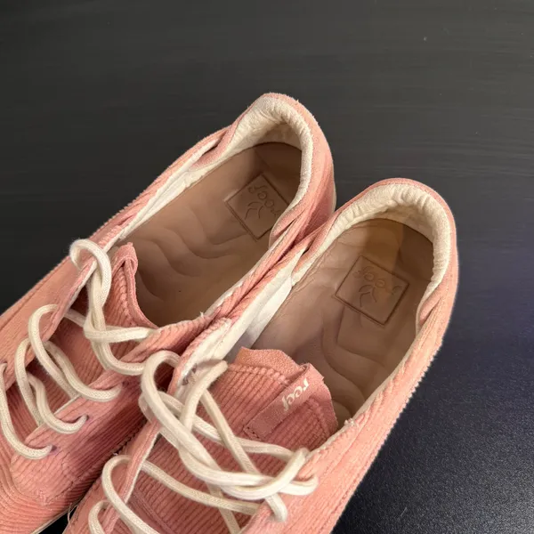 Reef‎ Pastel Pink Corduroy Lace Up Sneakers Size 8 Beachy BOHO Retro Skater - Image 4