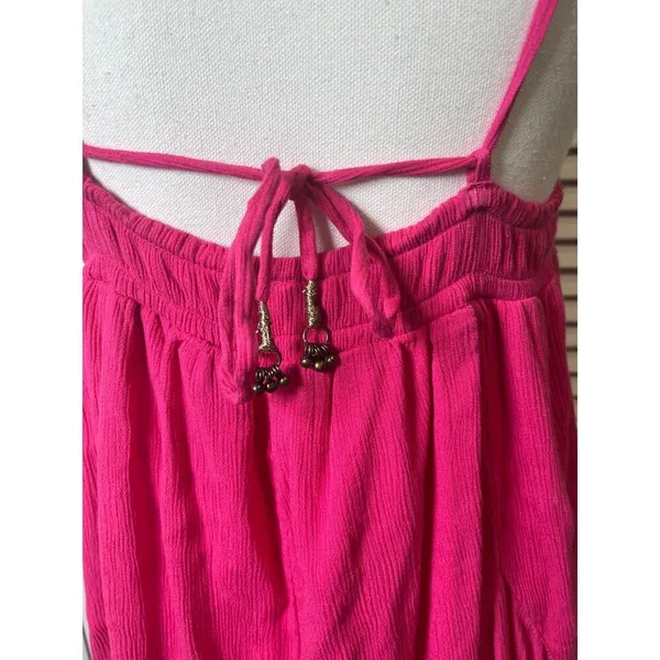 Free People Tumi Tunic Asymmetrical Flowy Dress Pink Size Medium Nwot - Image 6