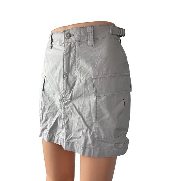 NEW Aritzia TNA Soft Supply Gray Mid Rise Mini Straight Utility Cargo Skirt Sz 2 - Image 2