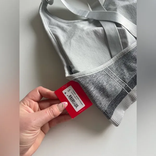 SPANX Seamless Sculpt Cloudy Grey High Scoop NWT Neck Crossback Sports B… - Image 6