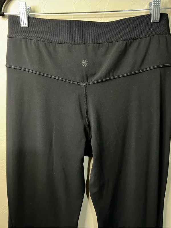 Athleta Aura Black High Rise Flare Athletic Leggings - Image 7