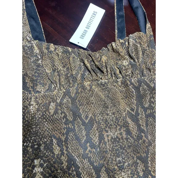 Urban Outfitters Snakeskin Print Slip Dress Boho Chic‎ Party Cocktail T-7 - Image 2