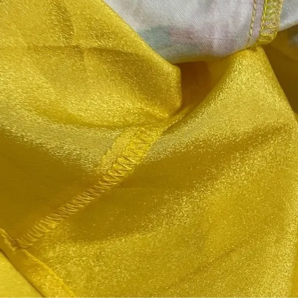 Chandler Henry Sundress Large Yellow Floral Tie Shoulder Midi Dress - Image 11