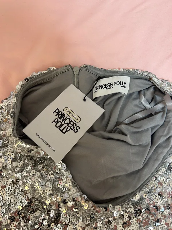 Princess Polly sequin silver dress - Image 2
