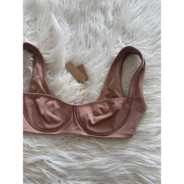 Skims Shaping Swim Unlined Underwire Bikini Top Sienna Size XS - Image 6