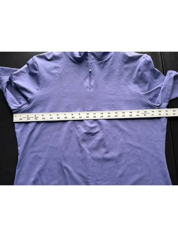 Tommy Bahama IslandZone Women's Purple Half-Zip Polo Shirt Size L - Image 4