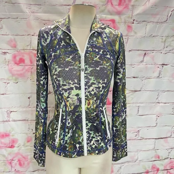 Lululemon Define Jacket Floral Sport White Multi size 4 - Image 6