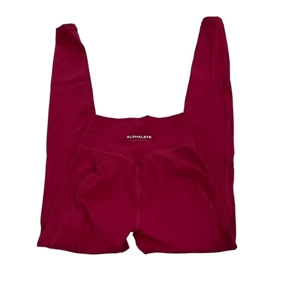 Alphalete Women’s Leggings‎ Size Small Red - Image 4