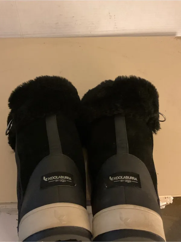 Koolaburra by Uggs women Black Suede leather fur Tynlee waterproof boots US 9 - Image 10
