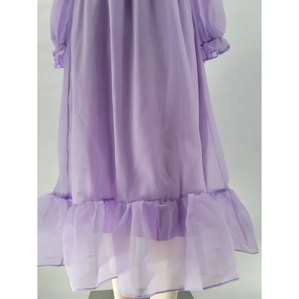 Shein‎ Prairie Dress Womens XS Lavender Cottage Flowy Lined Victorian Coquette - Image 6