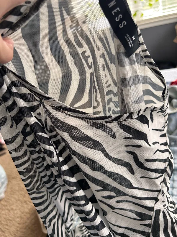 Princess Polly Sheer Zebra Long Sleeve Top - Image 5