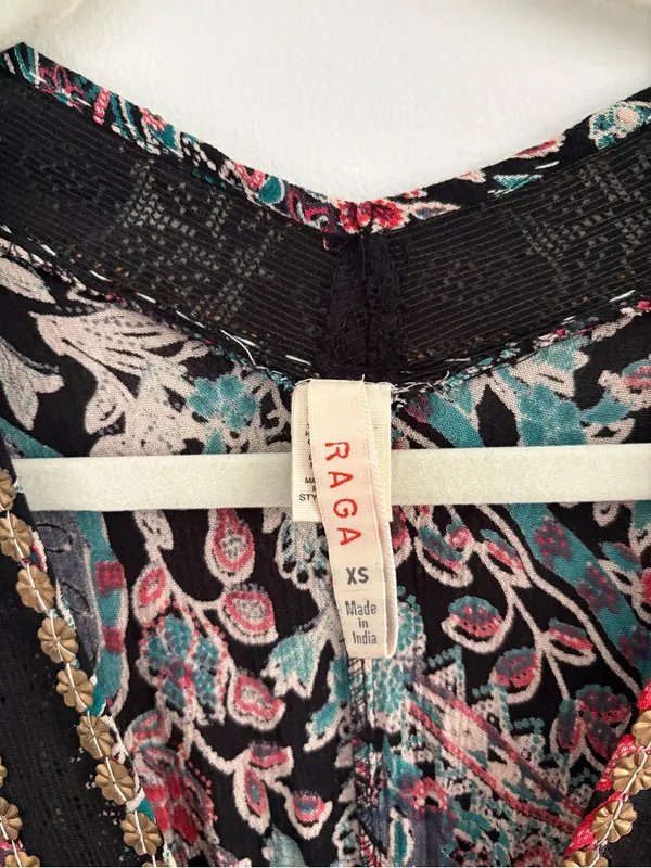 Anthropologie Raga Floral Kimono Maxi Dress Size XS - Image 6