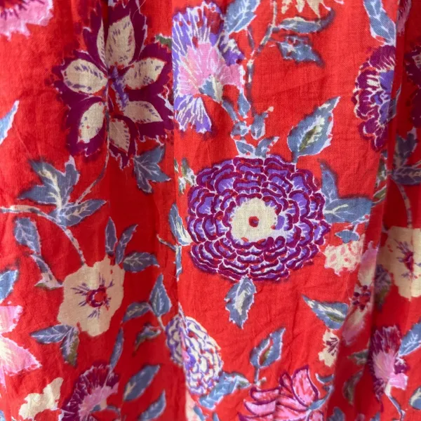 Free People Oh Baby Mini Babydoll Dress Orange Florals Women's Size Small‎ - Image 9