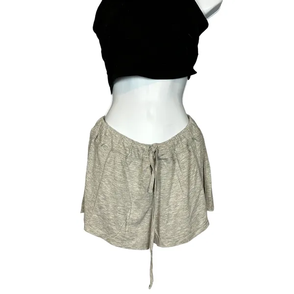 Splendid Gray Jogger Shorts XS Wide Leg Knit Pockets Drawstring Loungewear NEW - Image 5