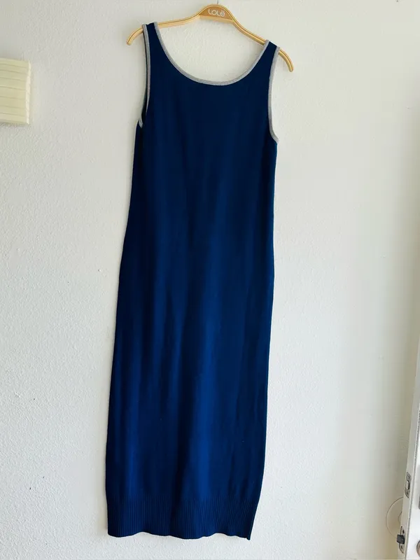 Skinnygirl Navy Tank Maxi Dress with White Trim - Image 3