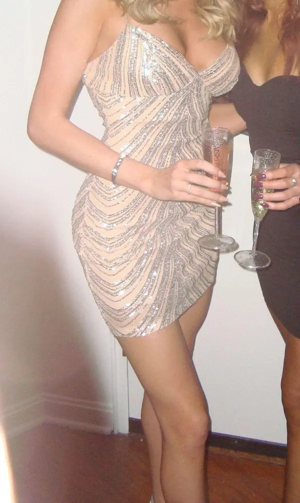 Windsor Sparkle Nude Dress - Image 2