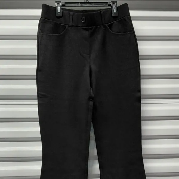 Betabrand 7 Pocket Bootcut Dress Yoga Pants Size Medium Petite Black Stretch - Image 5