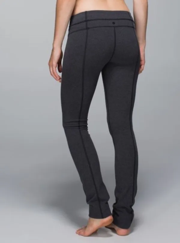 Lululemon Skinny Groove Pant Full-On Luon Yoga Leggings Size 2 Gray - Image 2