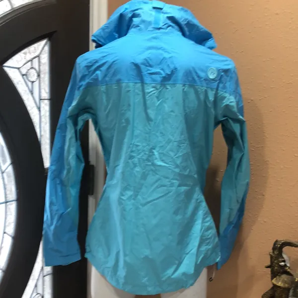 Marmot blue full zip windbreaker hooded jacket - Image 6