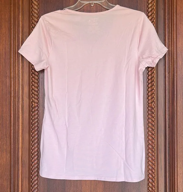 Pink Pastel Blush Vneck Short Sleeve - Image 5