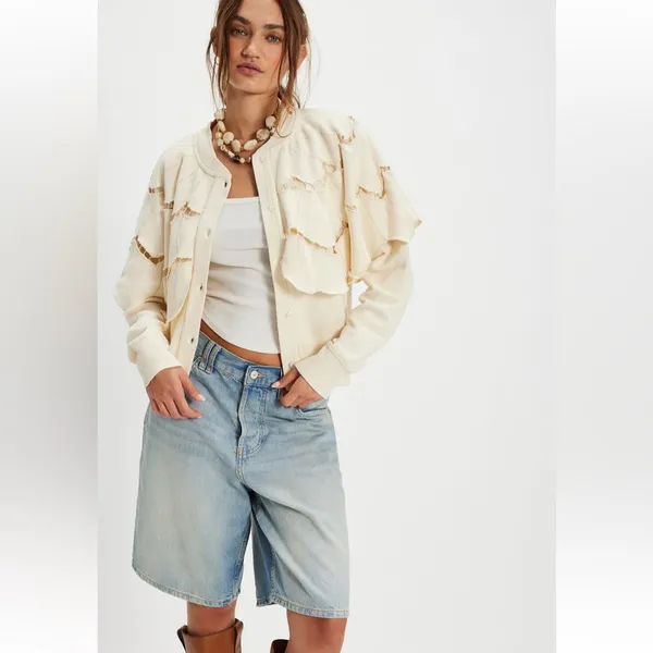 Free People Flutterscape Cardigan Sweatshirt - Image 2
