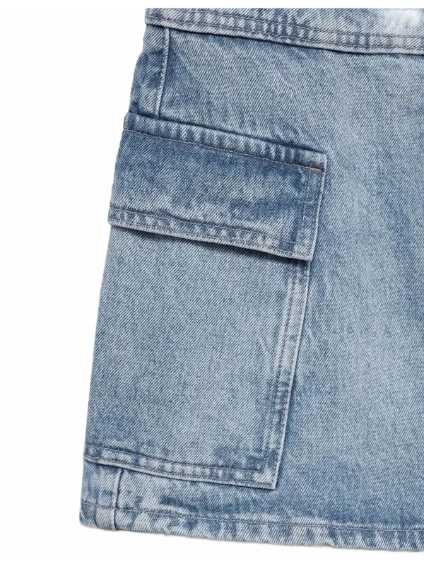 Mango Cotton Denim Skort NWT Medium Blue Small - Image 4