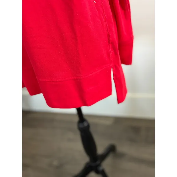 Red Santa‎ Sweatshirt Long Sleeve Christmas Holiday Top Large - Image 2