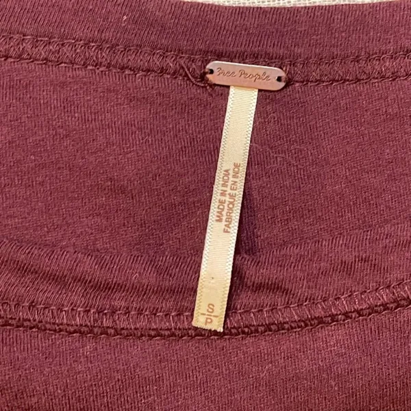 Free People | Penny Embellished-Sleeve Top In Wine | Small - Image 9