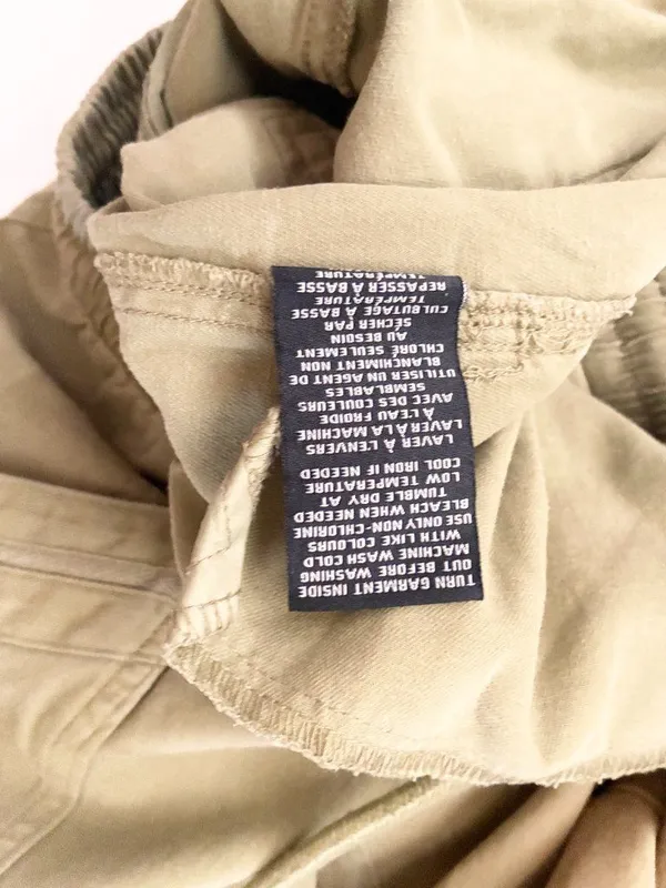 7 For All Mankind Utility Cargo Drawstring Pants Fall - L - Olive Green Khaki - Image 9