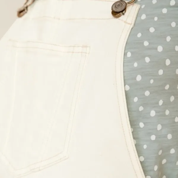 Old Navy Off White Jean Shortalls - Image 6