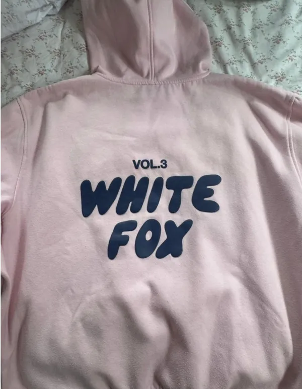 Pink White Fox Hoodie Boutique S/M - Image 2
