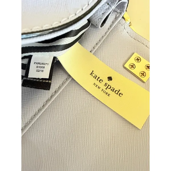 Kate Spade Brydie Tile Blue White Crossbody Bag Leather Preppy - Image 15