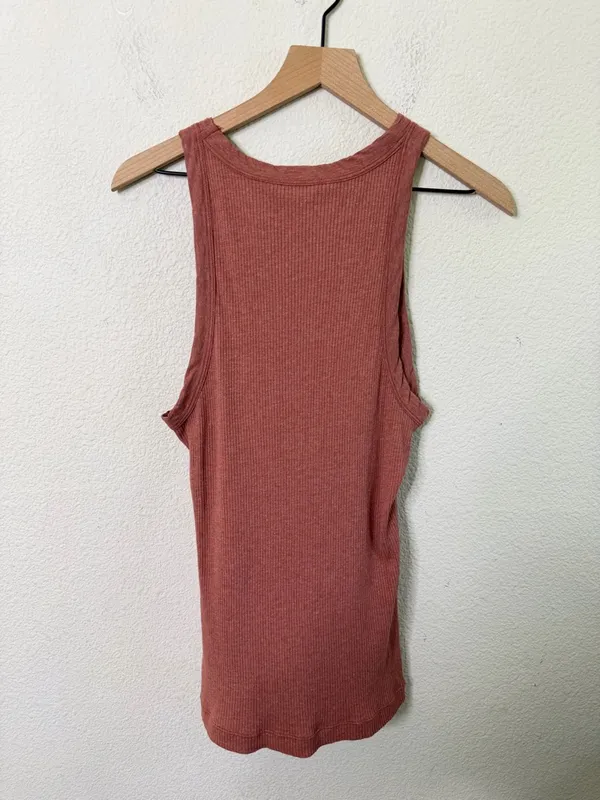 James Perse Sunset Ribbed‎ Tank High Neck Womens Size 5 / US XXL - Image 4