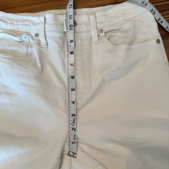 Madewell High-Rise‎ Slim Boy Jean Sz 26 White (Actual 28x28) Festival Western - Image 8